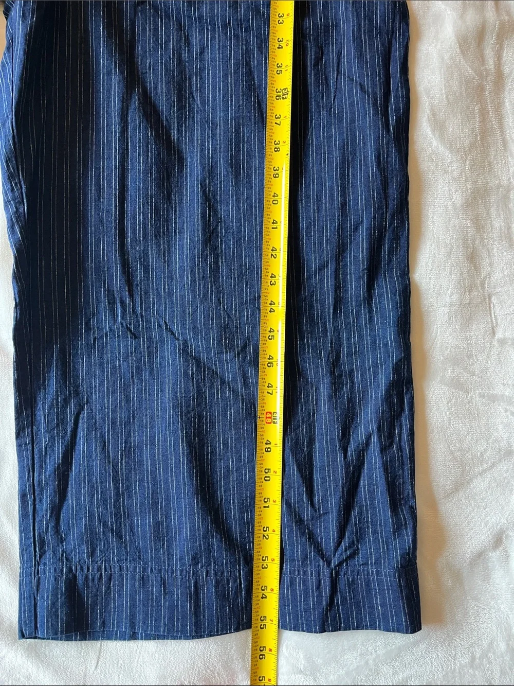 Banana Republic Navy Blue Linen-Blend Jumpsuit